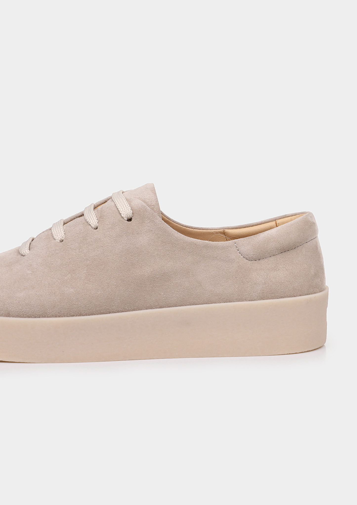 Light Gray Minimal Suede Sneakers | Castielli