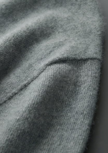 Premium Cashmere Classic Crewneck T-Shirt - Shadow Flint | Castielli