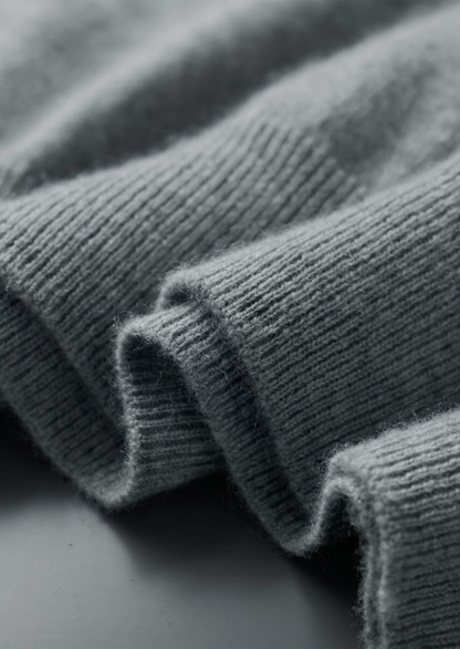 Premium Cashmere Classic Crewneck T-Shirt - Shadow Flint | Castielli