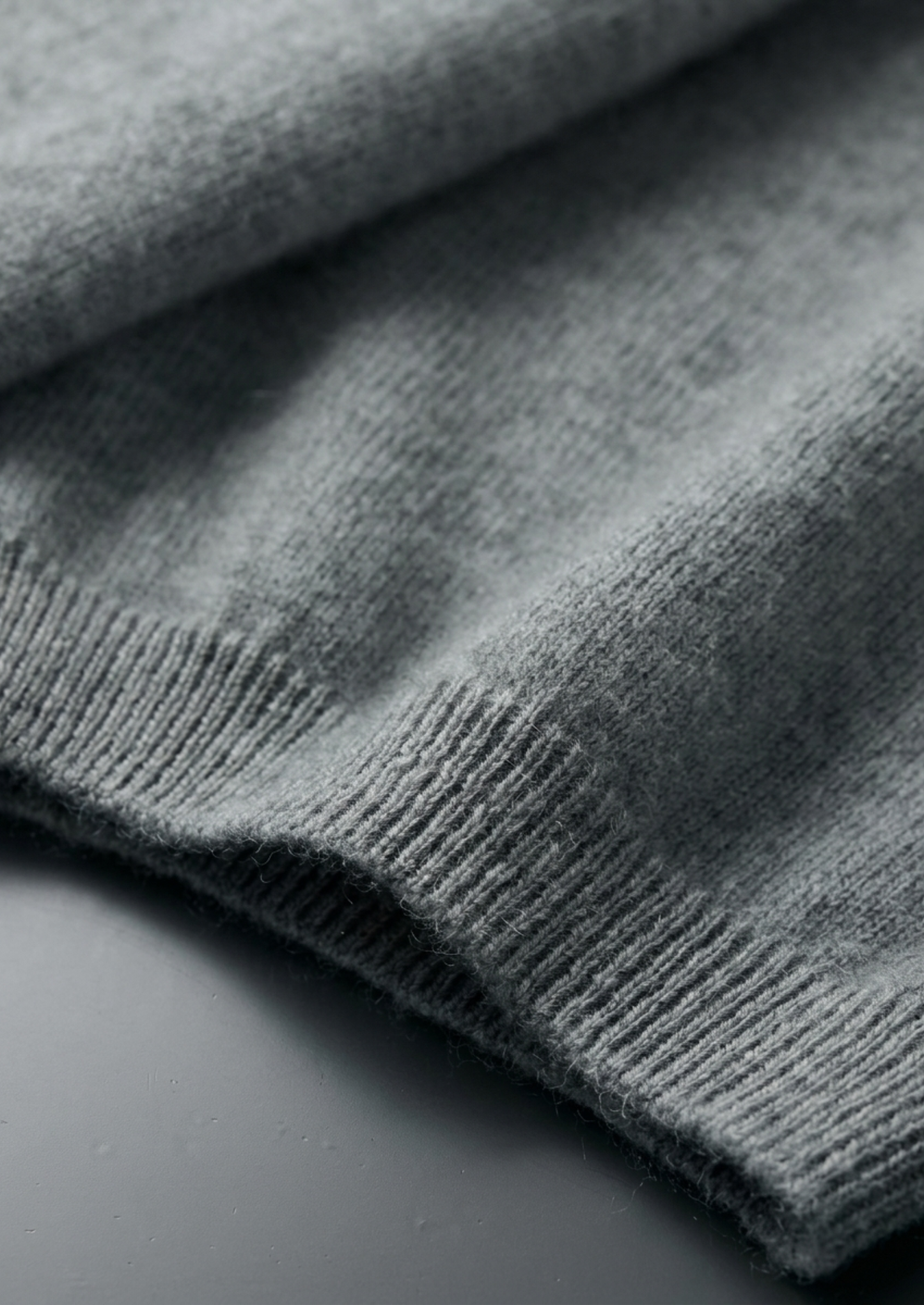 Premium Cashmere Classic Crewneck T-Shirt - Shadow Flint | Castielli
