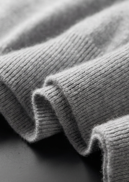 Premium Cashmere Classic Crewneck T-Shirt - Light Gray | Castielli