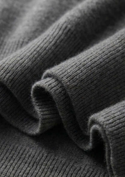 Premium Cashmere Classic Crewneck T-Shirt - Dark Gray | Castielli