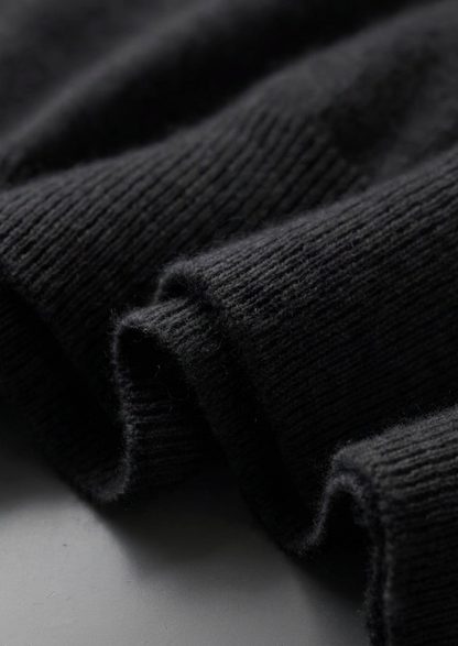 Premium Cashmere Classic Crewneck T-Shirt - Black | Castielli