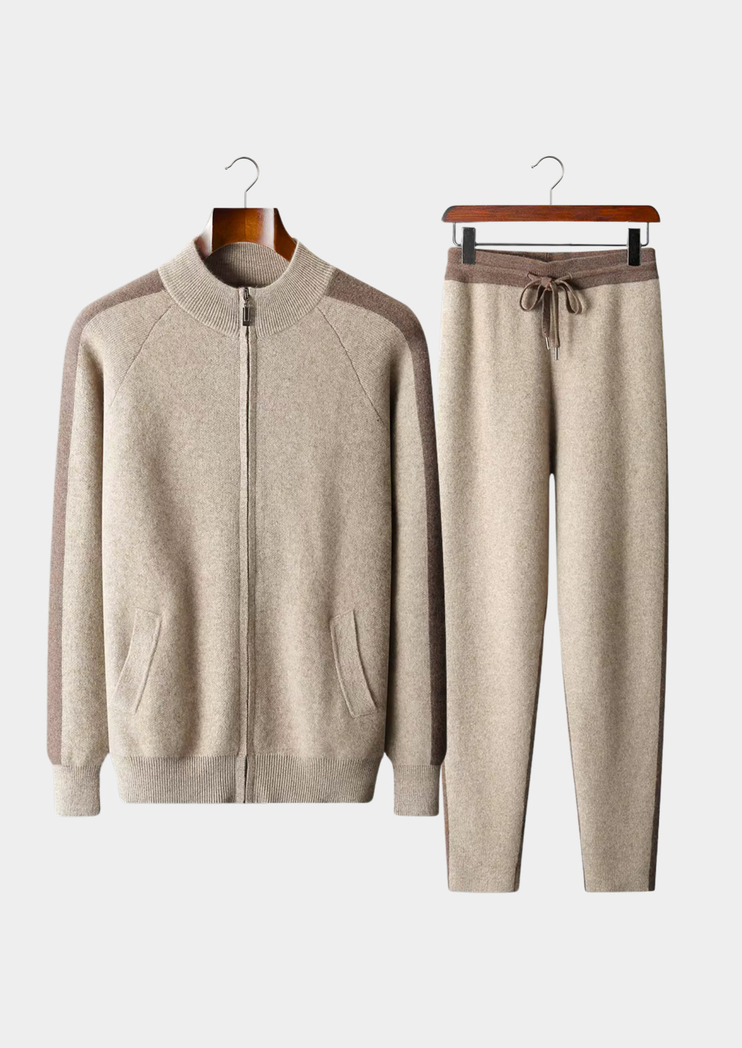 Premium Cashmere Sand Torino Leisure Set | Castielli
