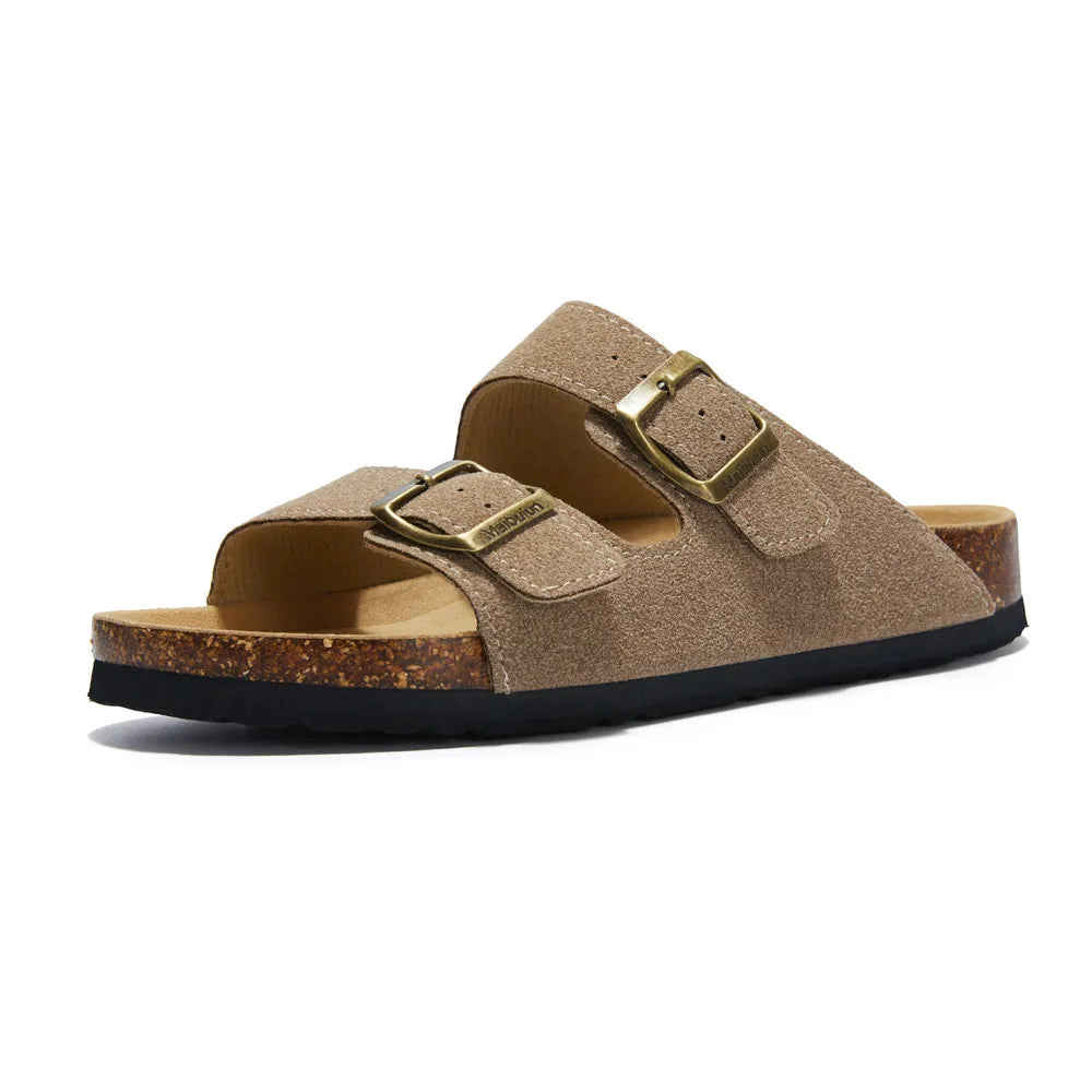 Maibulun Suede Arizona Sandals - Sand | Castielli