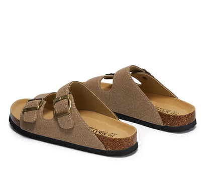 Maibulun Suede Arizona Sandals - Sand | Castielli