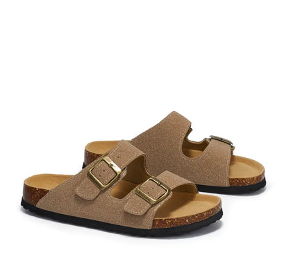 Maibulun Suede Arizona Sandals - Sand | Castielli