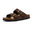 Castielli Suede Arizona Sandals - Dark Brown