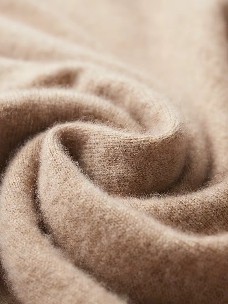 Pure Extra-Fine Merino Wool Beige Leisure Hoodie | Castielli
