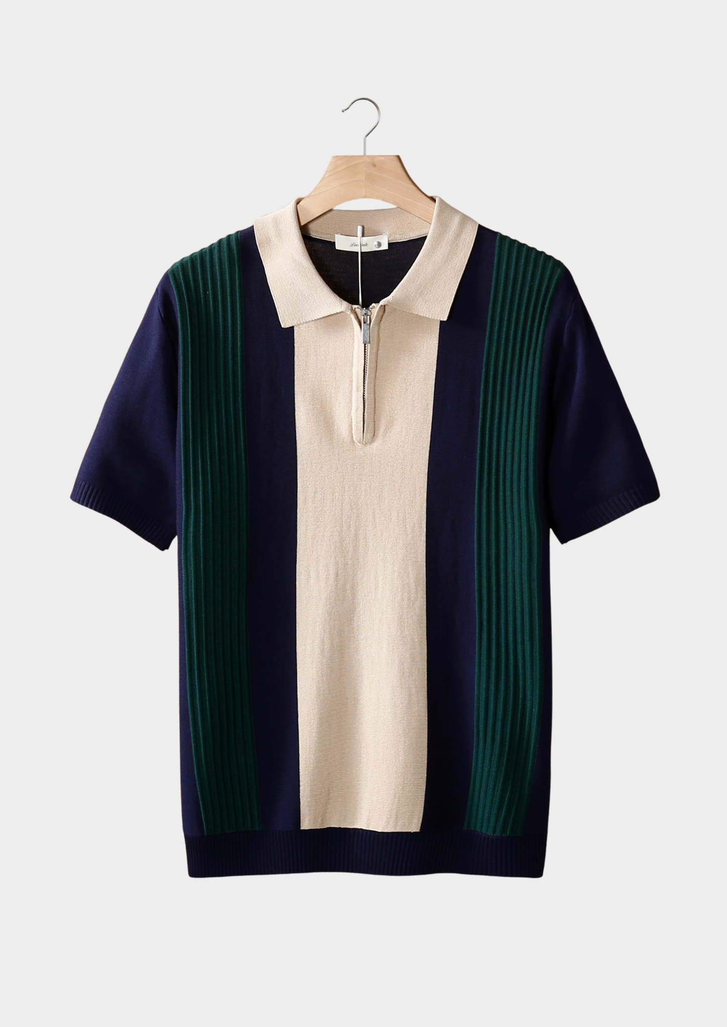 Navy Resort Zipper Polo | Castielli