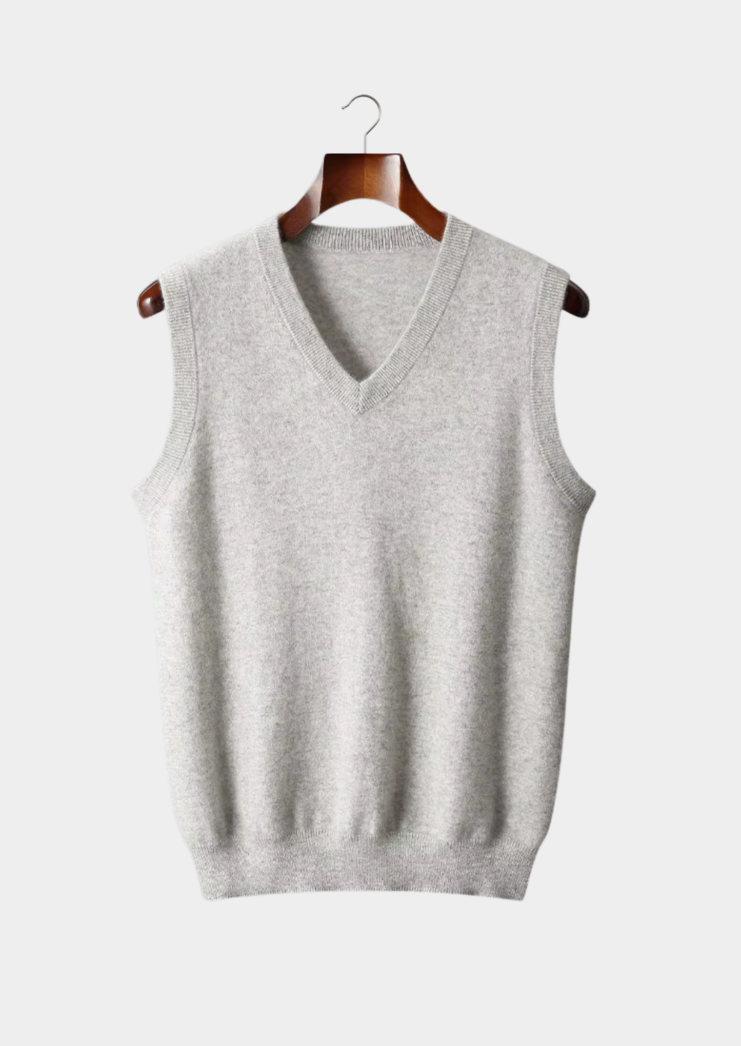Pure Extra-Fine Merino Wool V-Neck Vest | Castielli