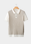 White Vertical Striped Polo