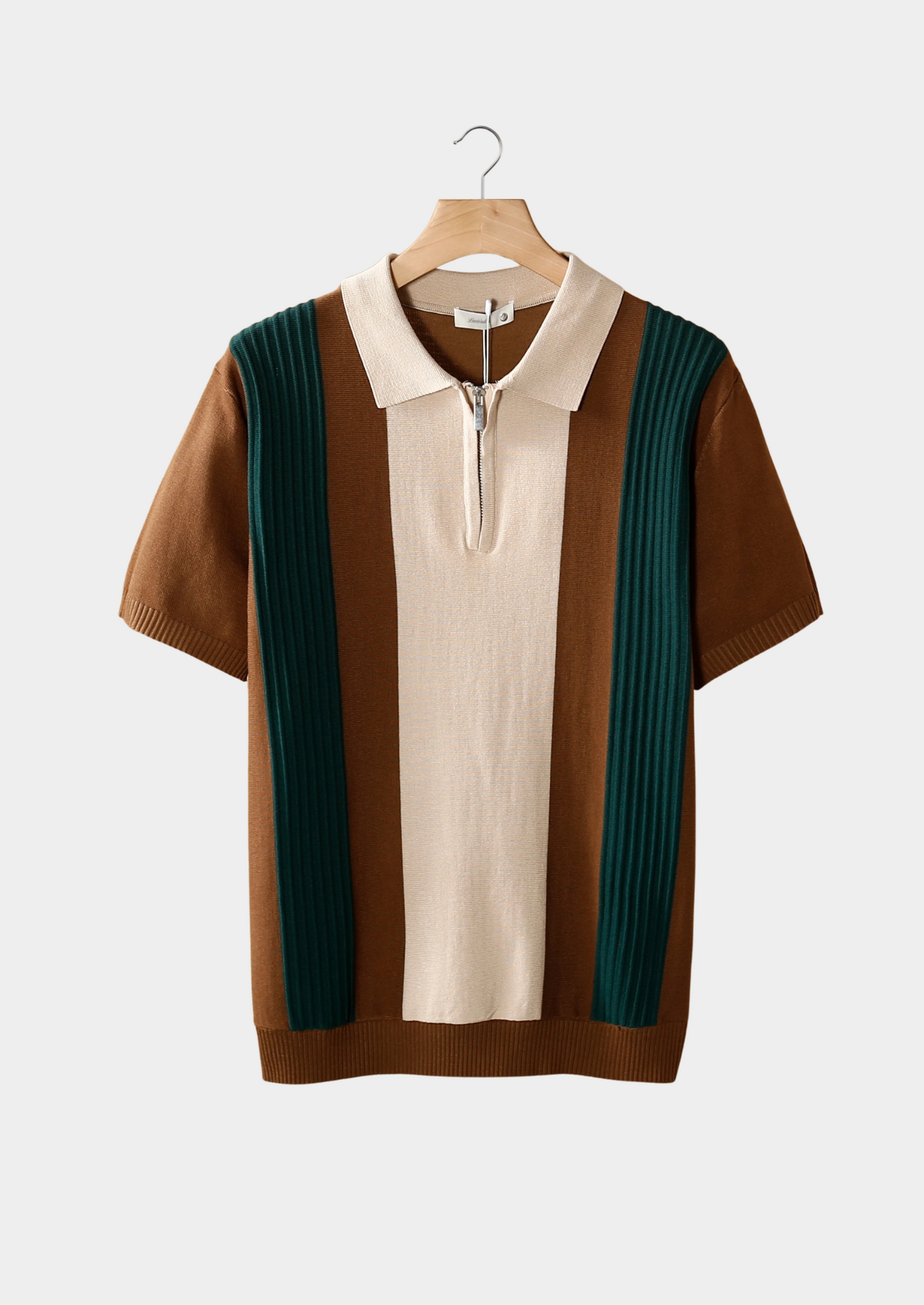 Brown Resort Zipper Polo | Castielli
