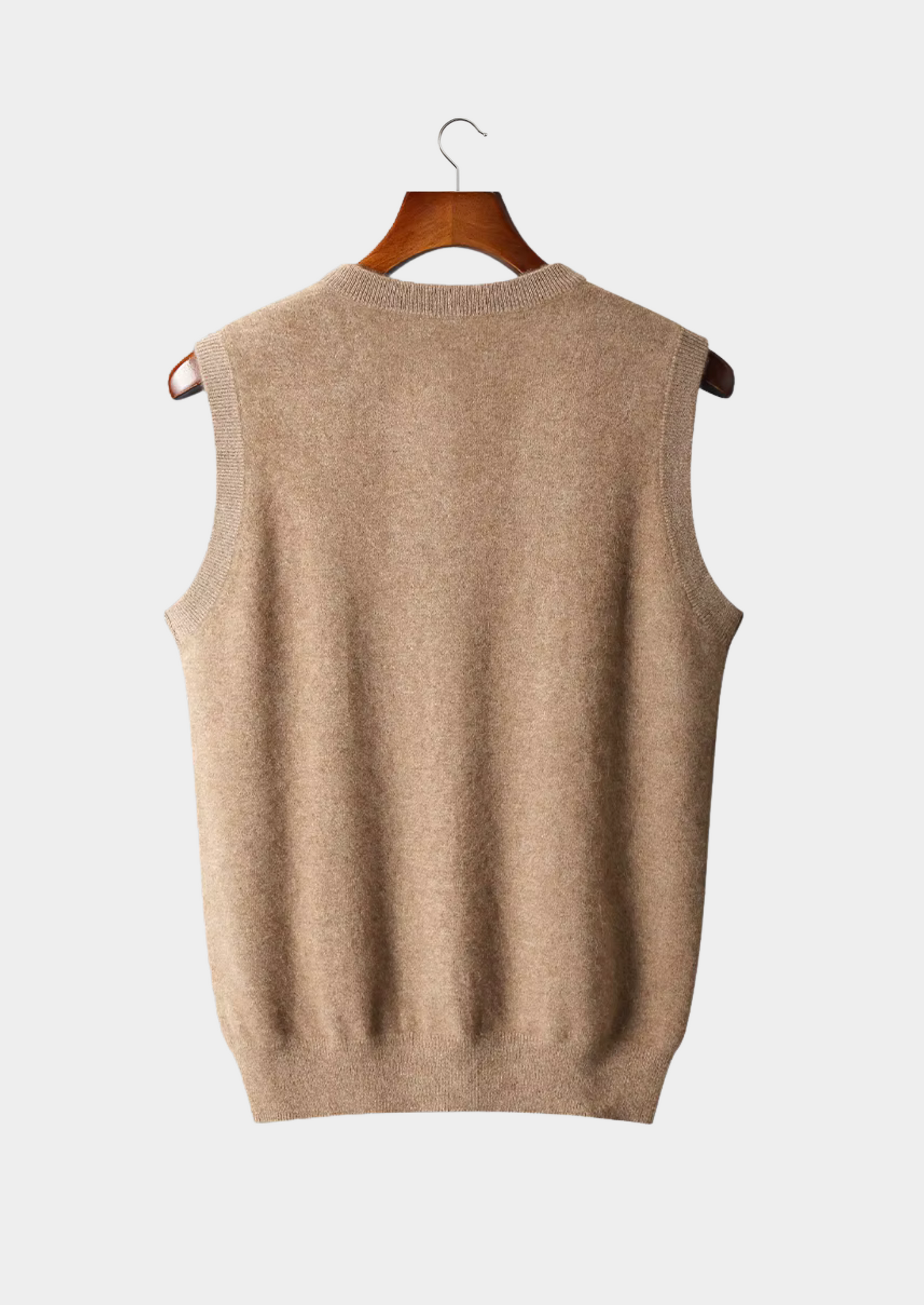 Pure Extra-Fine Merino Wool V-Neck Vest | Castielli