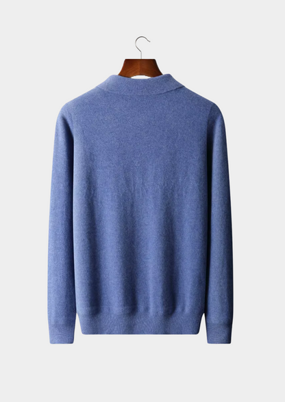 Pure Extra-Fine Merino Wool Half Zip Polo | Castielli