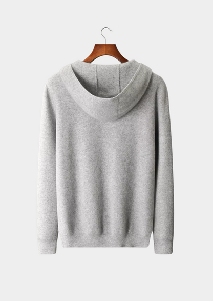 Pure Extra-Fine Merino Wool Zipper Hoodie | Castielli