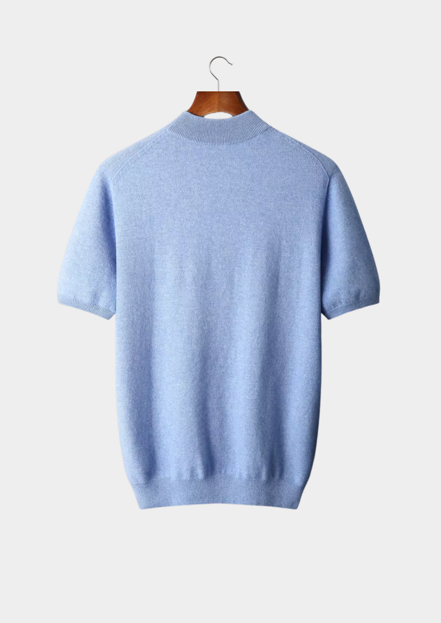 Premium Cashmere Mock Neck T-Shirt | Castielli