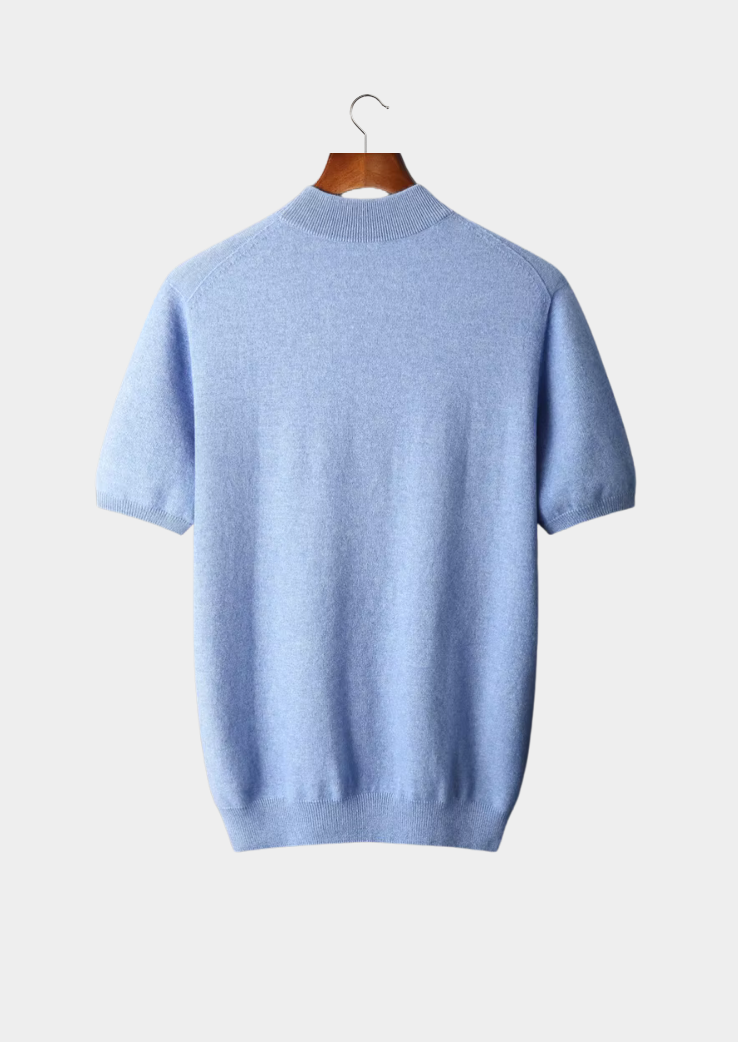 Premium Cashmere Mock Neck T-Shirt | Castielli