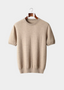 Premium Cashmere Classic Crewneck T-Shirt - Light Beige