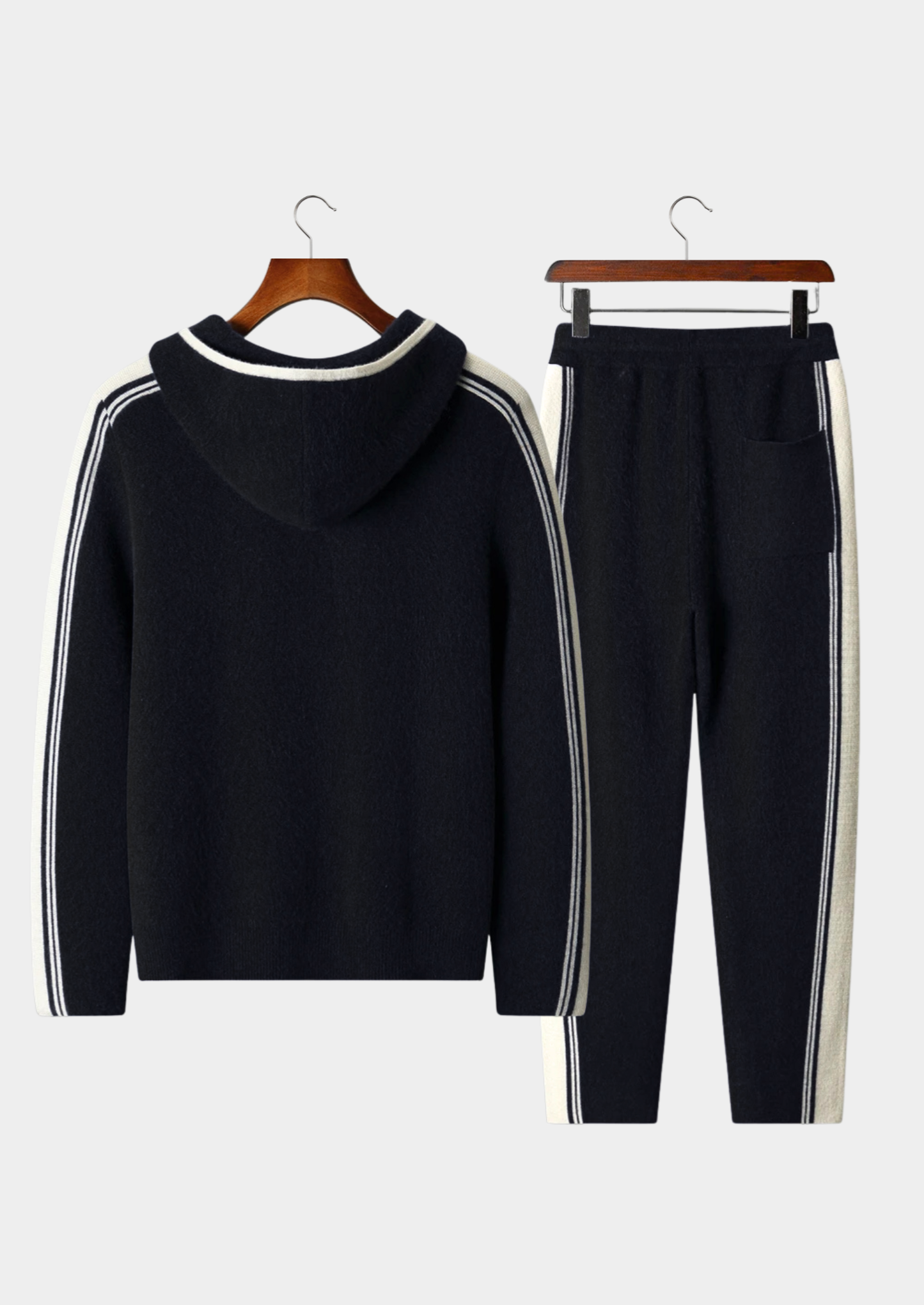 Pure Extra-Fine Merino Wool Black Damien Set | Castielli