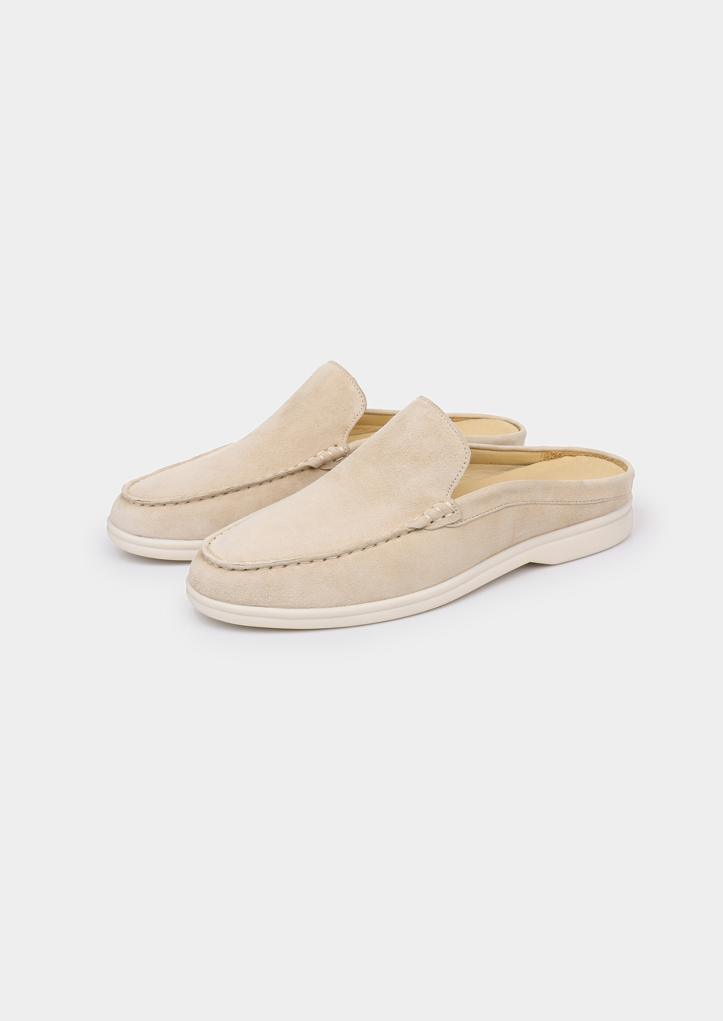 Ivory Marina Suede Slipper | Castielli