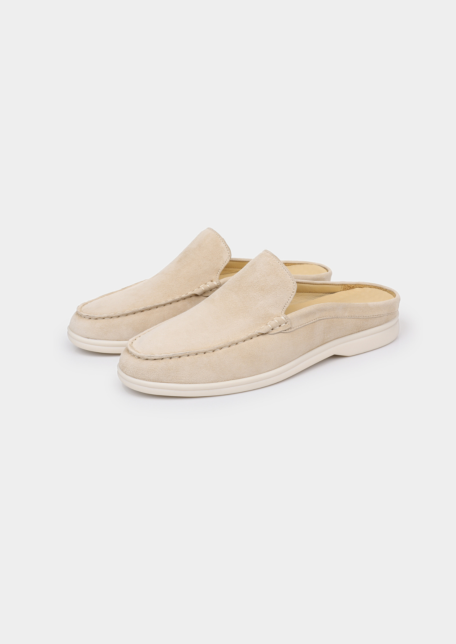 Ivory Marina Suede Slipper | Castielli