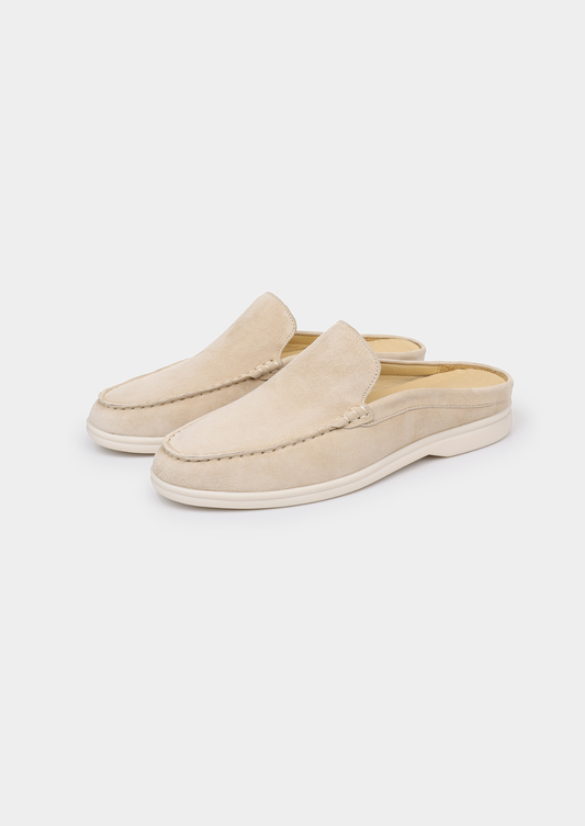 Ivory Marina Suede Slipper | Castielli