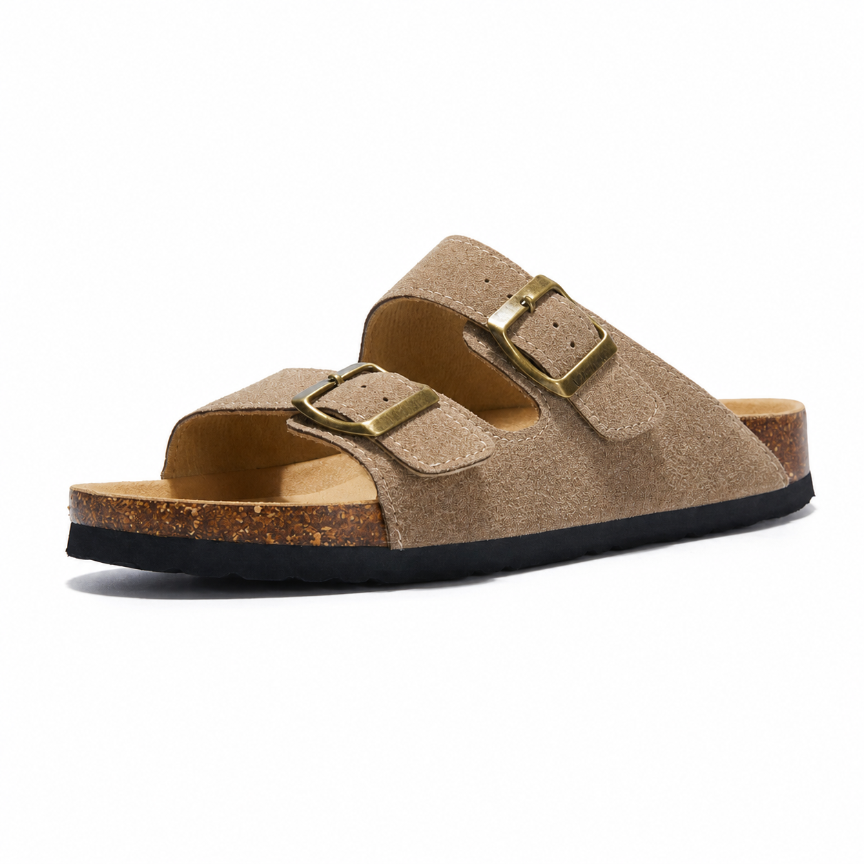 Maibulun Suede Arizona Sandals - Sand | Castielli