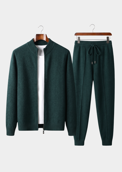 Pure Extra-Fine Merino Wool Sea Green Luzzo Set | Castielli