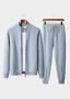 Pure Extra-Fine Merino Wool Light Blue Luzzo Set