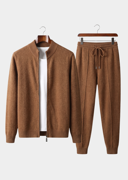 Pure Extra-Fine Merino Wool Caramel Luzzo Set | Castielli