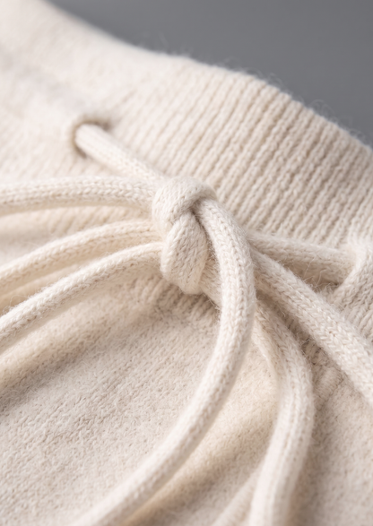 Pure Extra-Fine Merino Wool Cream White Luzzo Set | Castielli